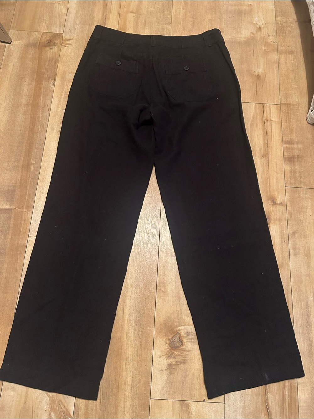 ✨Nicole Miller Original Black Linen Blend Wide Leg Pants - Size 6